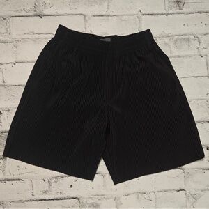 H&M Black Pleated Plisse Wide Leg Pants Elastic Waist Small